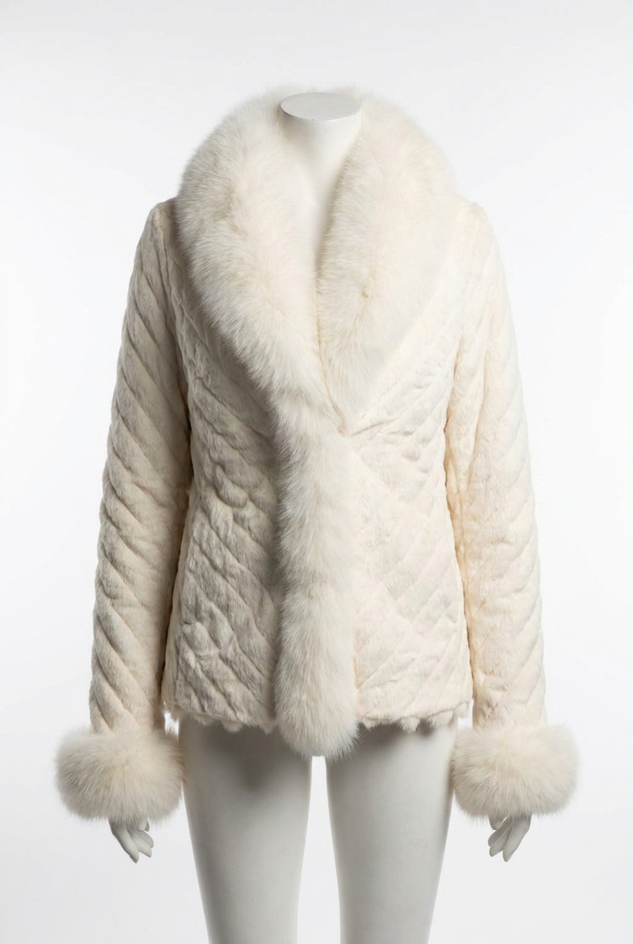NEW LOVE TOKEN meghan reversible jacket in cream